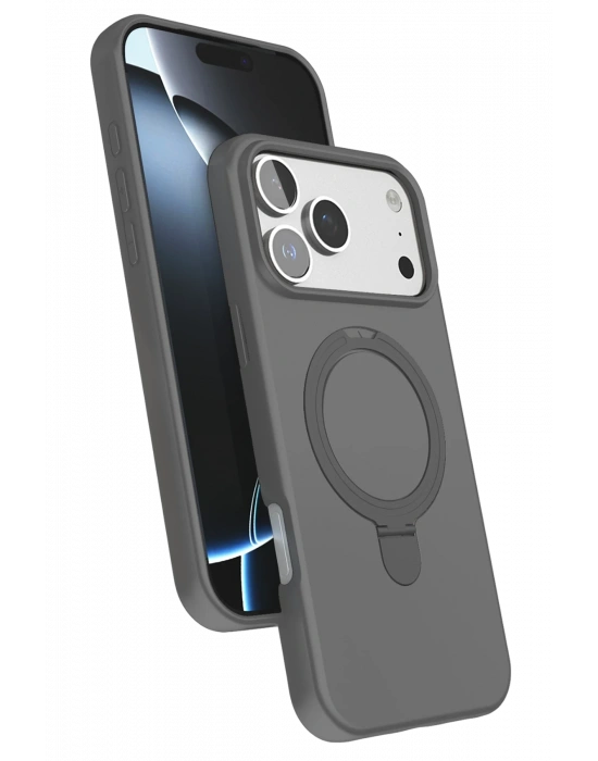 Newface Apple iPhone 17 Pro Regal Magsafe Standlı Kapak - Titan Gri