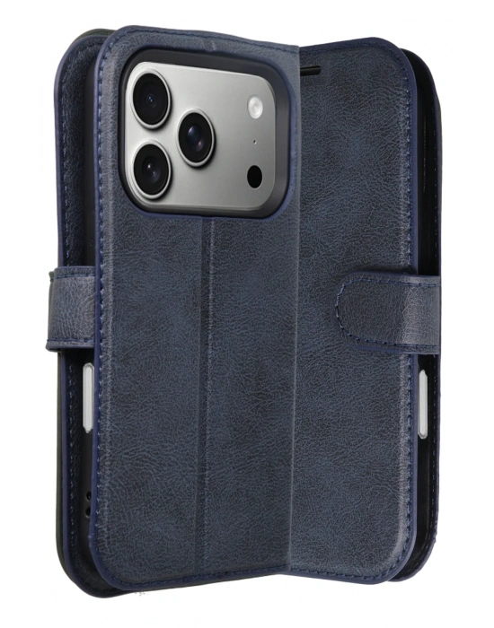 Newface Apple iPhone 17 Pro Trend S Plus Kapaklı Kılıf - Lacivert