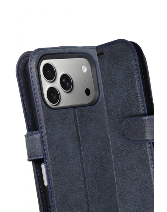 Newface Apple iPhone 17 Pro Trend S Plus Kapaklı Kılıf - Lacivert