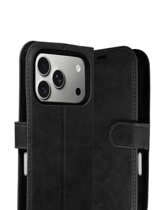 Newface Apple iPhone 17 Pro Trend S Plus Kapaklı Kılıf - Siyah