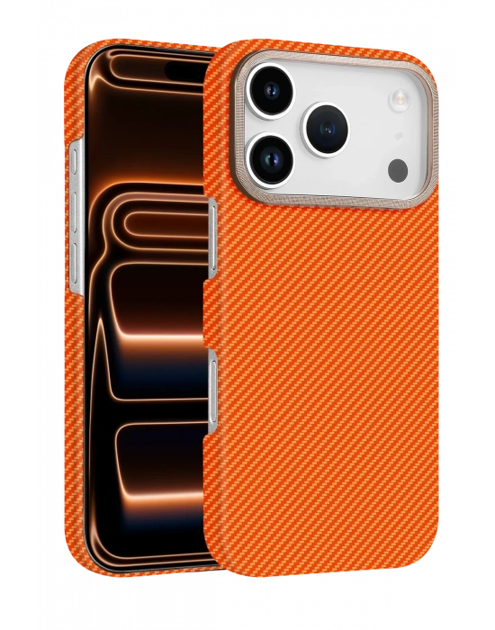 Newface Apple iPhone 17 Pro Vega Magsafe Kapak - Turuncu