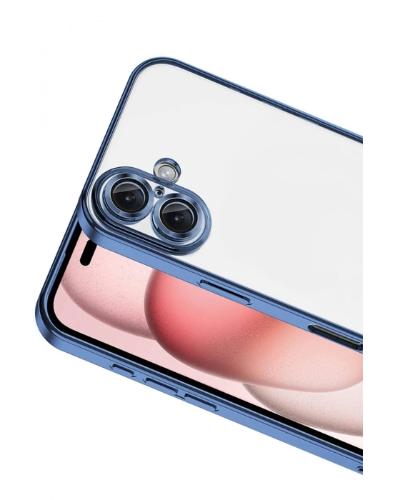 Newface Apple iPhone 17 Razer Lensli Silikon - Açık Mavi