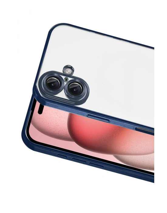 Newface Apple iPhone 17 Razer Lensli Silikon - Lacivert