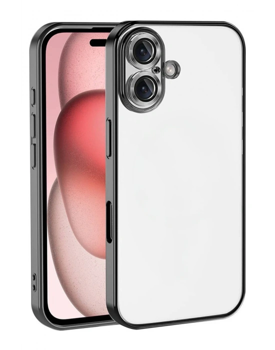 Newface Apple iPhone 17 Razer Lensli Silikon - Siyah