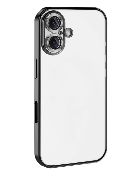 Newface Apple iPhone 17 Razer Lensli Silikon - Siyah