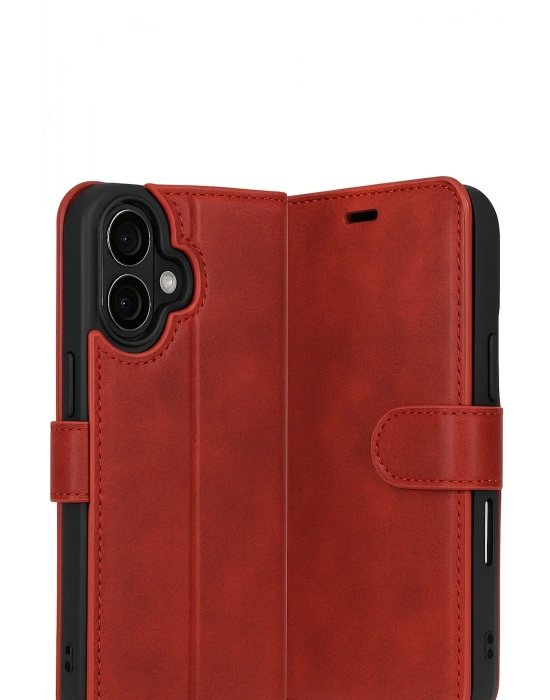 Newface Apple iPhone 17 Trend S Plus Kapaklı Kılıf - Kırmızı