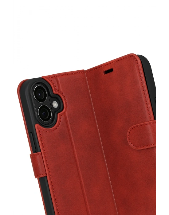 Newface Apple iPhone 17 Trend S Plus Kapaklı Kılıf - Kırmızı