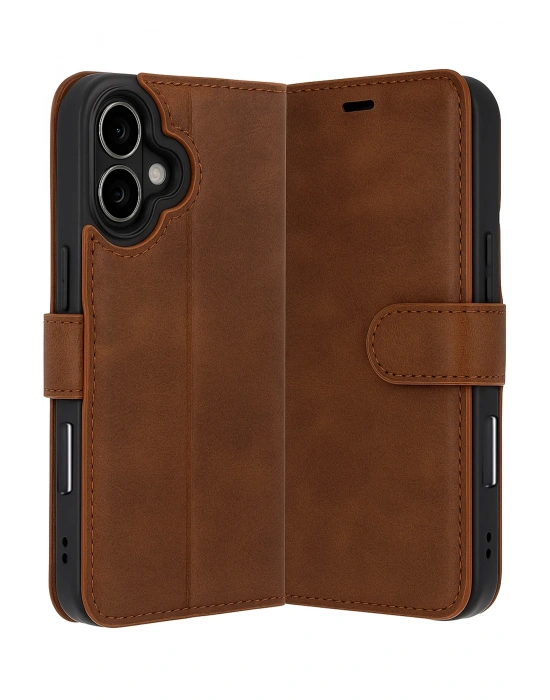 Newface Apple iPhone 17 Trend S Plus Kapaklı Kılıf - Taba