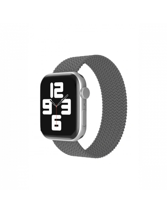 Newface Apple Watch 38mm Ayarlı Solo Silikon Kordon - Gri
