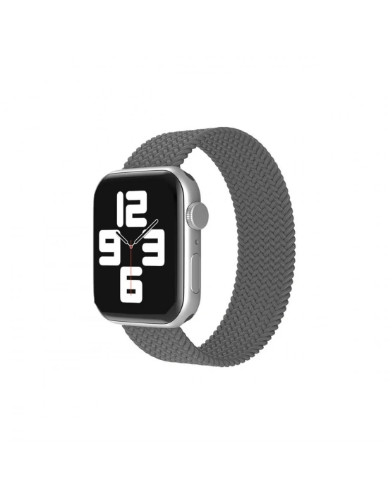 Newface Apple Watch 38mm Ayarlı Solo Silikon Kordon - Gri