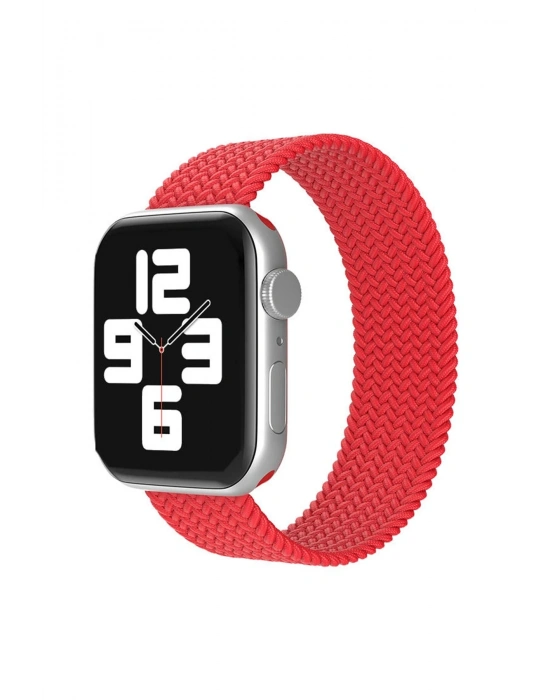 Newface Apple Watch 38mm Ayarlı Solo Silikon Kordon - Kırmızı