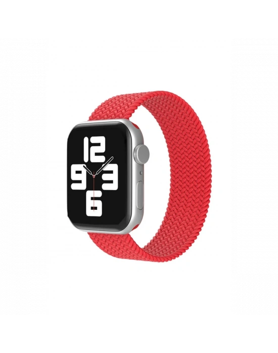 Newface Apple Watch 38mm Ayarlı Solo Silikon Kordon - Kırmızı