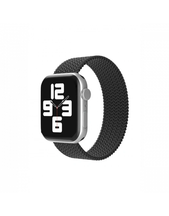 Newface Apple Watch 38mm Ayarlı Solo Silikon Kordon - Siyah