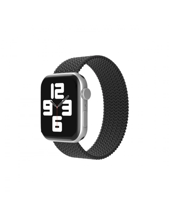 Newface Apple Watch 38mm Ayarlı Solo Silikon Kordon - Siyah