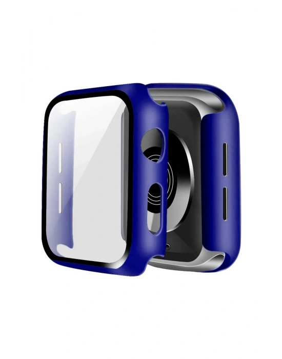 Newface Apple Watch 38mm Camlı Kasa Ekran Koruyucu - Lacivert