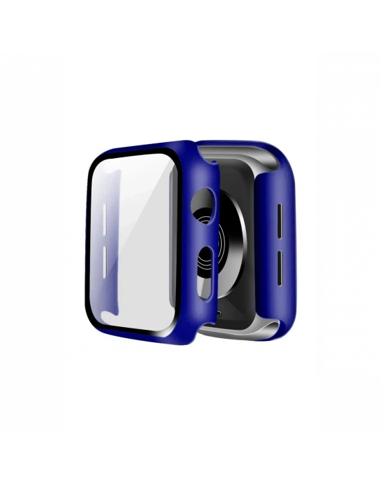 Newface Apple Watch 38mm Camlı Kasa Ekran Koruyucu - Lacivert