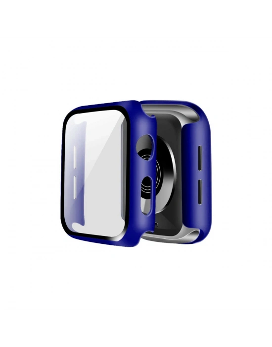 Newface Apple Watch 38mm Camlı Kasa Ekran Koruyucu - Lacivert