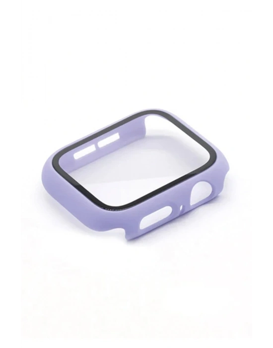 Newface Apple Watch 38mm Camlı Kasa Ekran Koruyucu - Lila