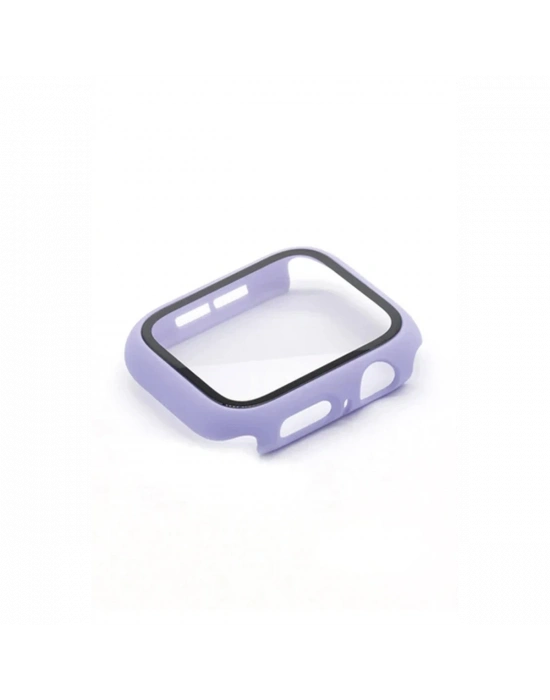 Newface Apple Watch 38mm Camlı Kasa Ekran Koruyucu - Lila