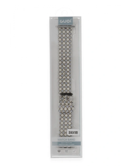 Newface Apple Watch 38mm Karo Motif Kordon - Lila