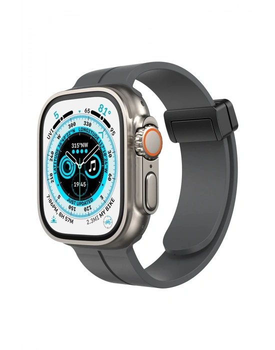 Newface Apple Watch 38mm KR412 Elegance Stylısh Kordon - Füme
