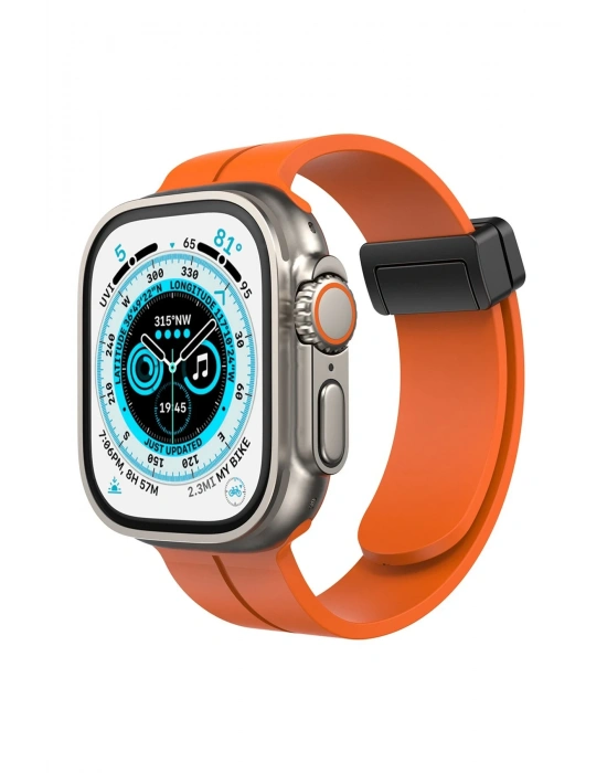 Newface Apple Watch 38mm KR412 Elegance Stylısh Kordon - Turuncu