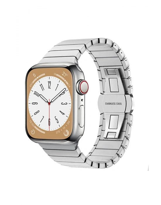 Newface Apple Watch 38mm KR413 Fine Steel Kordon - Gümüş