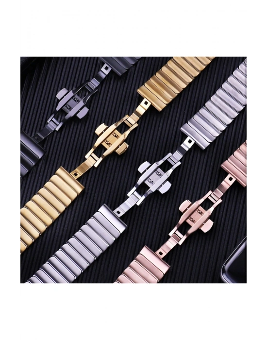 Newface Apple Watch 38mm KR413 Fine Steel Kordon - Yıldız Işığı