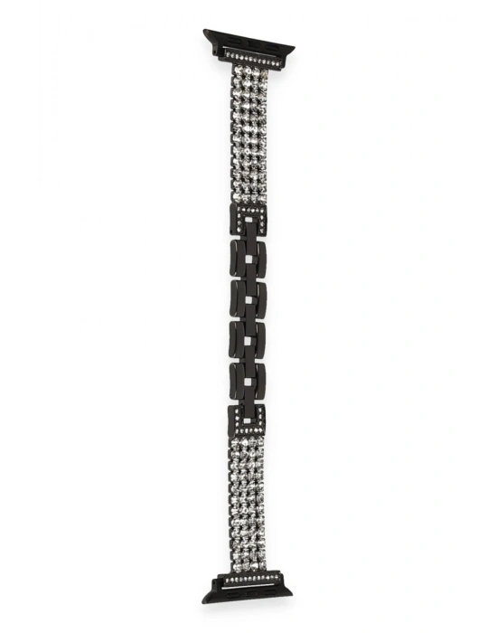 Newface Apple Watch 38mm Live Taşlı Kordon - Siyah