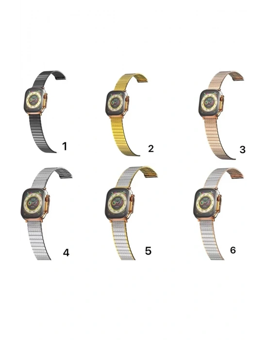 Newface Apple Watch 38mm Made Metal Kordon - Gümüş-Rose Gold