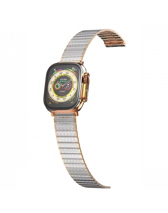 Newface Apple Watch 38mm Made Metal Kordon - Gümüş-Rose Gold