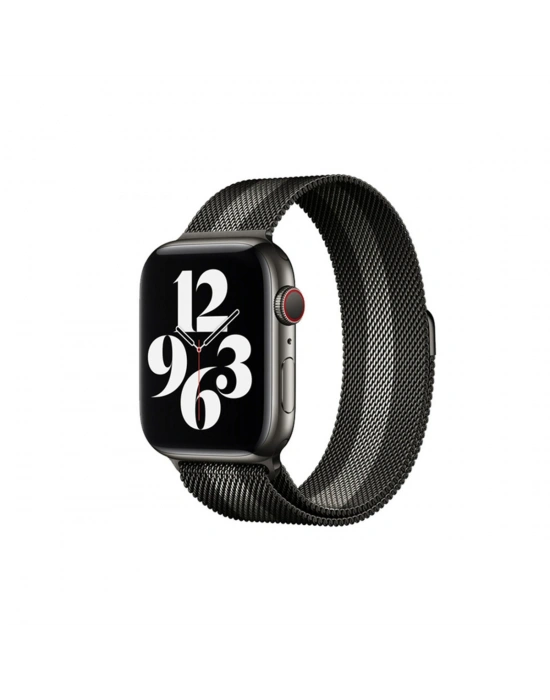 Newface Apple Watch 38mm Metal Mıknatıslı Kordon - Siyah-Beyaz