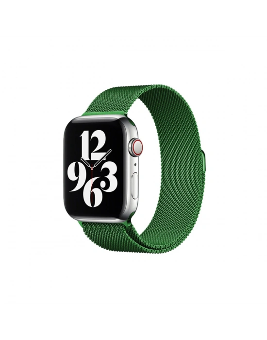 Newface Apple Watch 38mm Metal Mıknatıslı Kordon - Yeşil