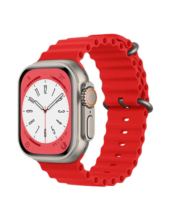 Newface Apple Watch 38mm Ocean Kordon - Kırmızı