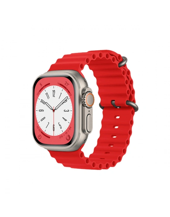 Newface Apple Watch 38mm Ocean Kordon - Kırmızı