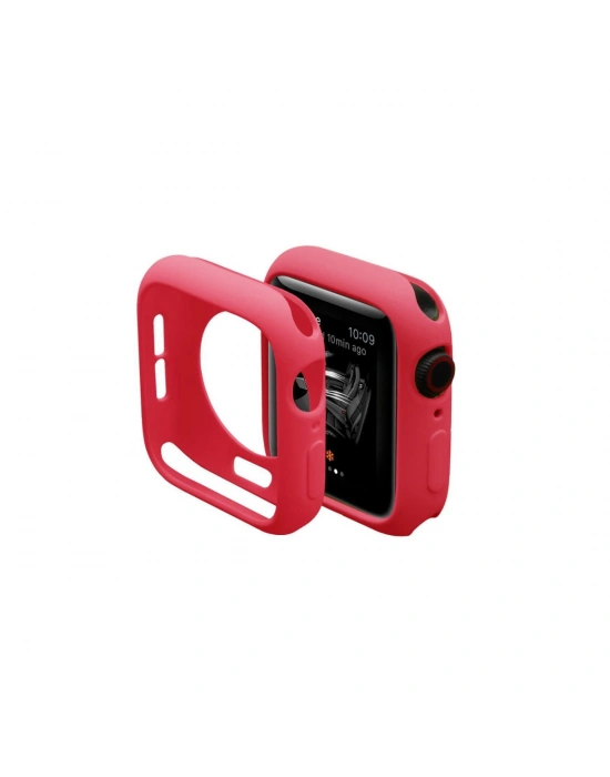 Newface Apple Watch 38mm Silikon Alt Kasa - Kırmızı