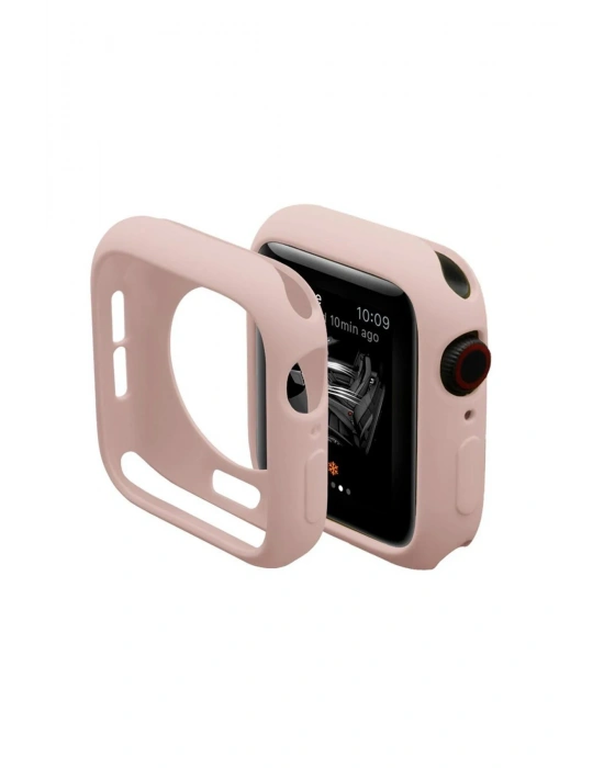 Newface Apple Watch 38mm Silikon Alt Kasa - Pudra