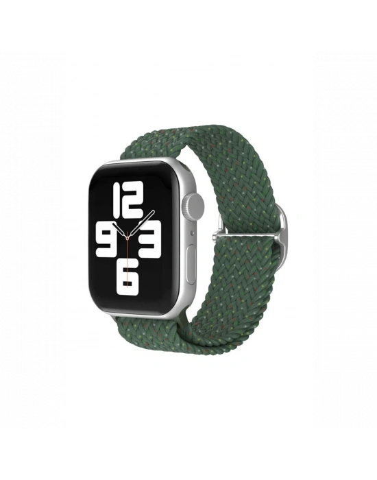 Newface Apple Watch 38mm Star Kordon - Benekli Koyu Yeşil