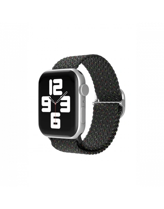 Newface Apple Watch 38mm Star Kordon - Benekli Siyah