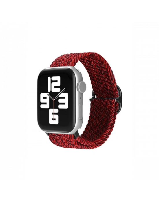 Newface Apple Watch 38mm Star Kordon - Siyah-Bordo