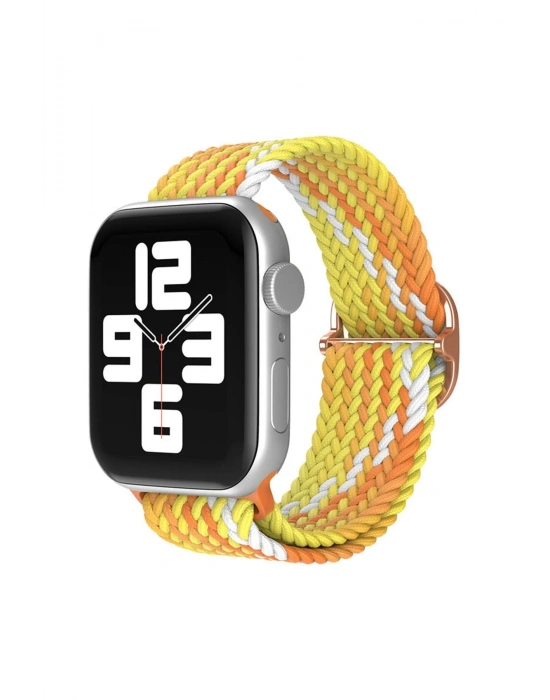 Newface Apple Watch 38mm Star Kordon - Turuncu-Sarı
