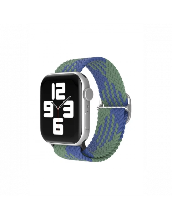 Newface Apple Watch 38mm Star Kordon - Yeşil-Lacivert
