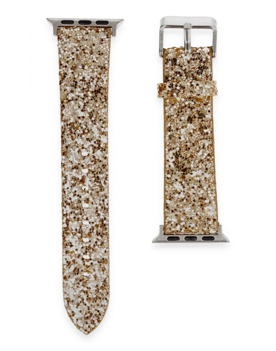 Newface Apple Watch 38mm Starry Taşlı Kordon - Gold