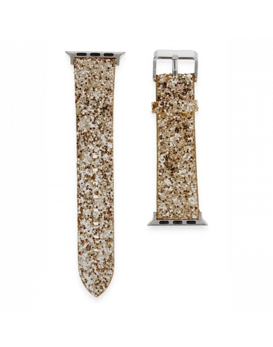 Newface Apple Watch 38mm Starry Taşlı Kordon - Gold