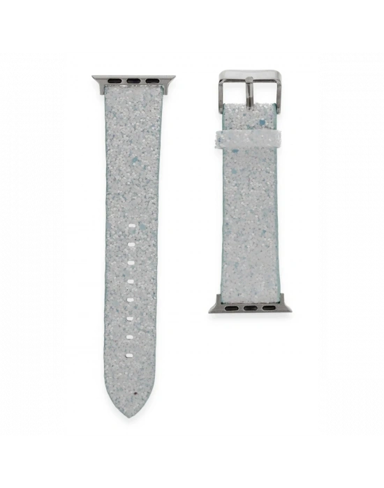 Newface Apple Watch 38mm Starry Taşlı Kordon - Mavi