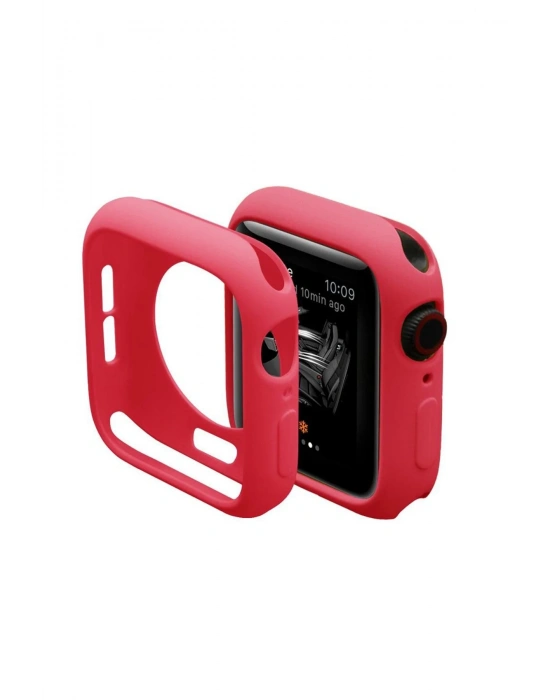 Newface Apple Watch 40mm Silikon Alt Kasa - Kırmızı