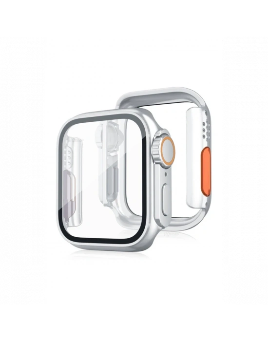 Newface Apple Watch 40mm Watch 49mm Kasa Dönüştürücü ve Ekran Koruyucu - Gümüş