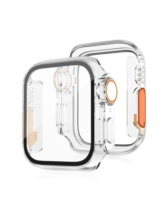 Newface Apple Watch 40mm Watch 49mm Kasa Dönüştürücü ve Ekran Koruyucu - Şeffaf