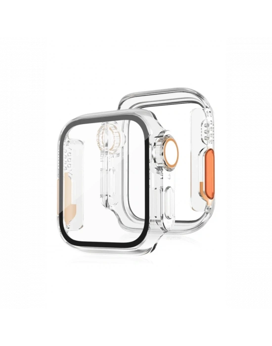 Newface Apple Watch 40mm Watch 49mm Kasa Dönüştürücü ve Ekran Koruyucu - Şeffaf