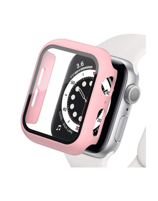 Newface Apple Watch 41mm Camlı Kasa Ekran Koruyucu - Rose Gold